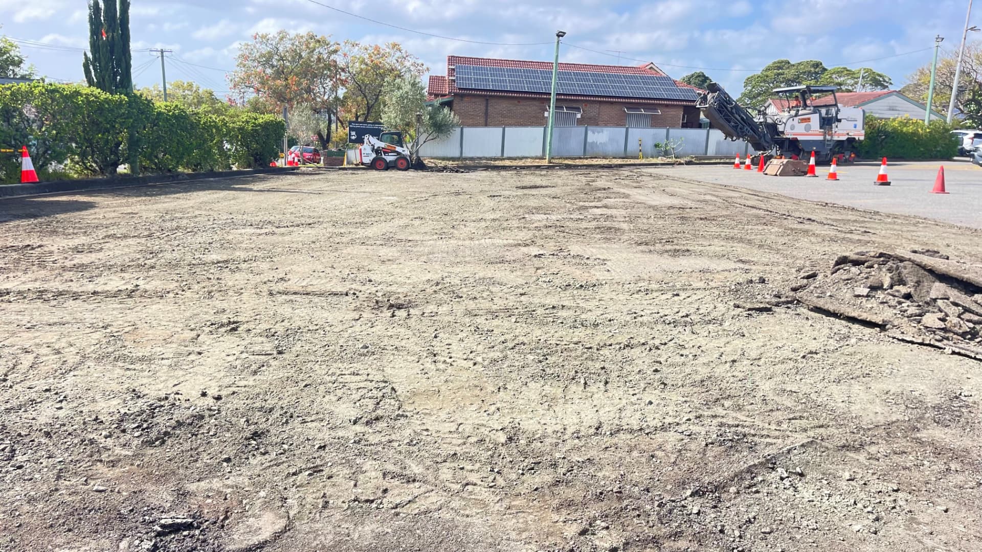 RSL car park surface preparation
